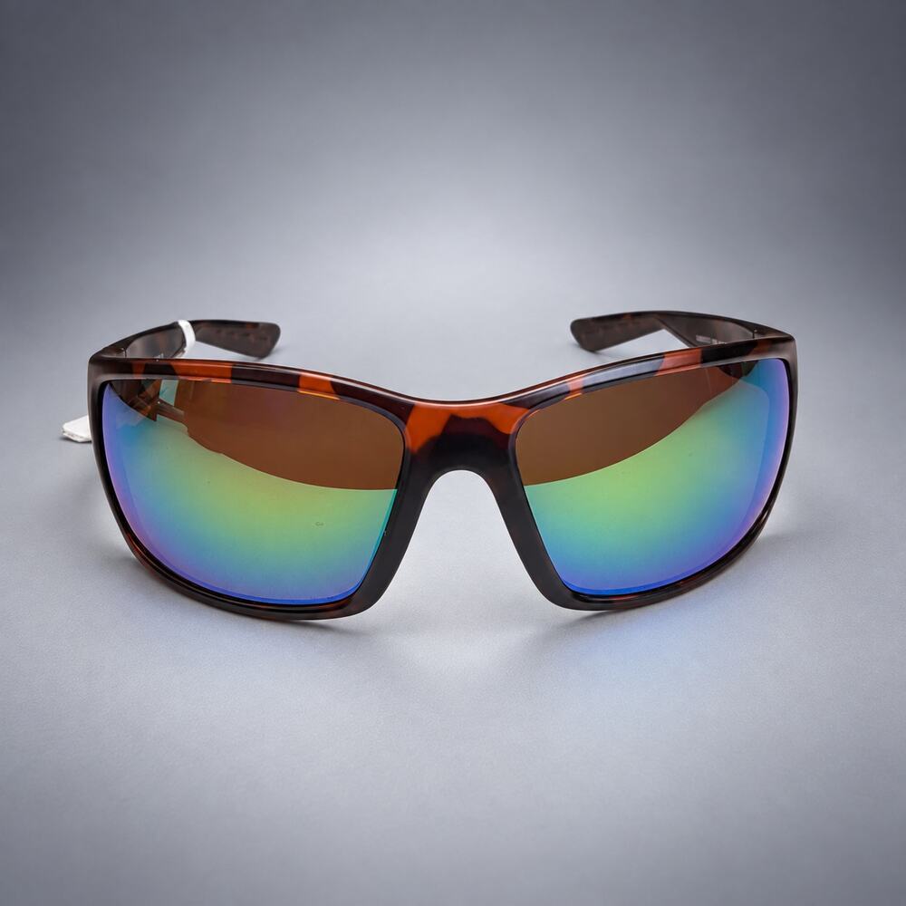 Costa Del Mar Reefton Sunglasses — Retro Tortoise / Green Mirror 580P (RH-048)